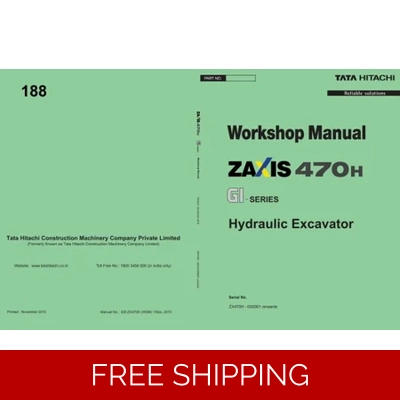 HITACHI ZX470H GI SERIES WORKSHOP MANUAL AND DIAGRAMS